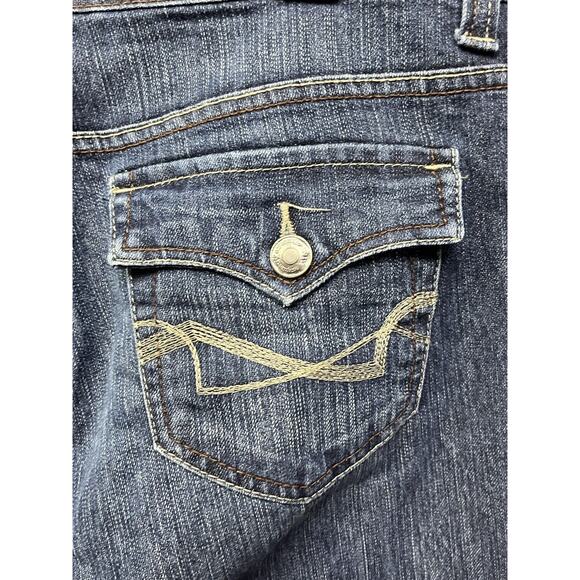 Nine West Vintage America Jeans Womens 8 Boho Crop Mid Rise Denim Medium Wash - Picture 8 of 8